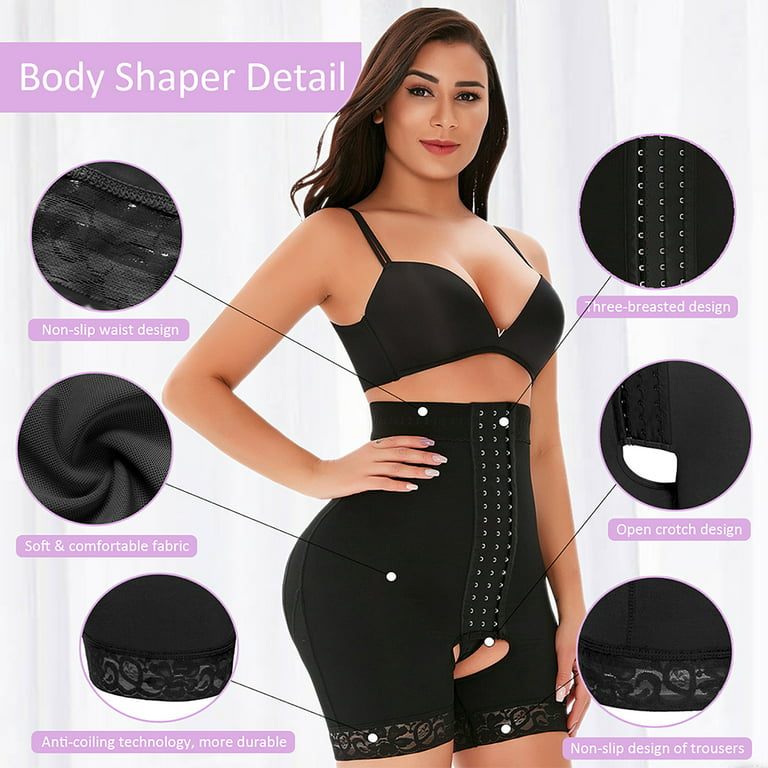 Fajas Colombianas Shapewear for Women High Waist Tummy Control Panties Hip  Enhancer Waist Trainer Body Shaper with Hook Zipper Closure
