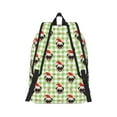 thumbnail image 2 of Honeii Christmas Hat French Bulldog Print Canvas College Laptop Backpack, Durable Rucksack Travel Notebook Bag School Backpack Book Bag for Men Women-, 2 of 7