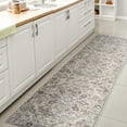 thumbnail image 4 of JONATHAN Y WASHABLE 2 x 8 Runner Rug, Shaii Global Medallion - Light Gray/Brown, WSH319B-28, 4 of 9