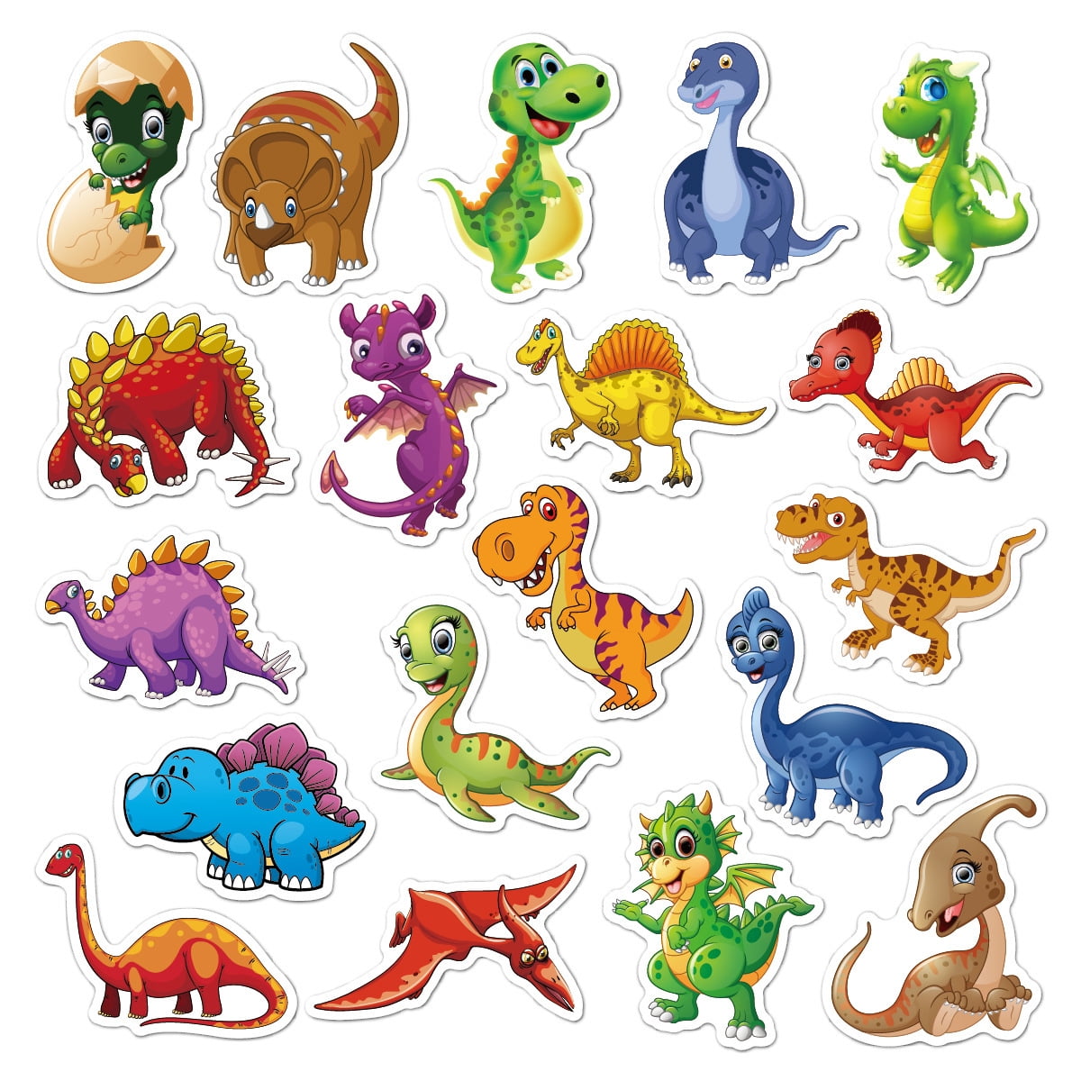 Set De 27 Pegatinas Reutilizables De Dinosaurios | 9 Diseños Divertidos Con Accesorios Para Manualidades Infantiles