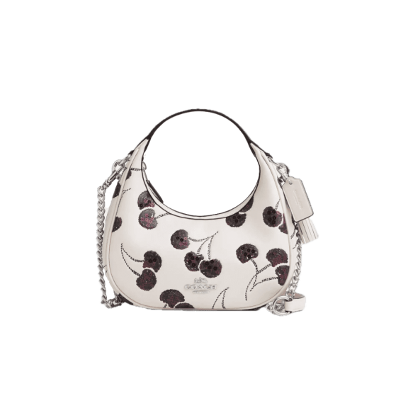Coach Women's Carmen Mini Crossbody Bag with Cherry Print (Chalk Multi)