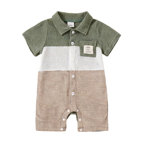 Povozer Bodysuit Baby Girl Toddler Boy Clothes Boys Fashion Infant Baby Boys' Sleep and Play Footed Pajamas One-Piece Sleeper Button Romper Jumpsuit PJs For Newborn,Size 6-9 Months,Green