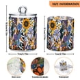 thumbnail image 5 of Yayeee 2 Pack Qtip Holder Bathroom Cotton Swab Canister with Lid Clear Dispenser Set, Purple Flowers, 5 of 6
