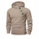 thumbnail image 1 of MHFRRA Sudadera con Capucha Informal para Hombre, Moderna, Cómoda, de Mezcla Suave, de Manga Larga, para Uso Diario Caqui, 1 of 3