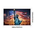 thumbnail image 2 of Decorative Design American Flag Statue of Liberty Banner Patriotic Celebration Theme for Independence Day National Holiday Outdoor Event, 2 of 7