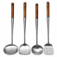 thumbnail image 1 of Ustensiles de Cuisine Wok Spatule Fer et Louche Ensemble d'Outils Spatule pour Cuisson en Acier Inoxydable Accessoires de Cuisine Essentiels Couleur 1, 1 of 3