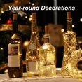 thumbnail image 4 of 10 LED Paquete de 12 luces de hadas/cadena impermeables con pilas para decoración de bodas, festivales de Navidad, bares, blanco cálido, 4 of 5