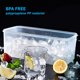 thumbnail image 3 of Silicone Ice Cube Trays and Ice Cube Storage Container Bin Set With Airtight Locking Lid, Fits in Home, Kitchen, Party 4 Packs / 128 Trapezoid Ice Cubes (white 4), 3 of 5