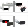 thumbnail image 4 of 20 tapas rectangulares de plástico negro para patas de mesa, tubo de silla, 38 mm x 13 mm, 4 of 5