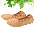thumbnail image 3 of 1 par de zapatos de baile para niñas, zapatos de ballet de suela blanda, zapatos de práctica de baile de ballet, zapatos de yoga (marrón claro, tamaño 37, 22,5 cm, 5,5 EE., 3 of 6