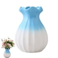 thumbnail image 5 of jiaroswwei Ceramic Vase Small Modern Flower Vase for Fresh/Artificial Flowers Ribbed Farmhouse Decorative Vase with Scalloped Rim for Living Room Kitchen Table Centerpiece, 5 of 7