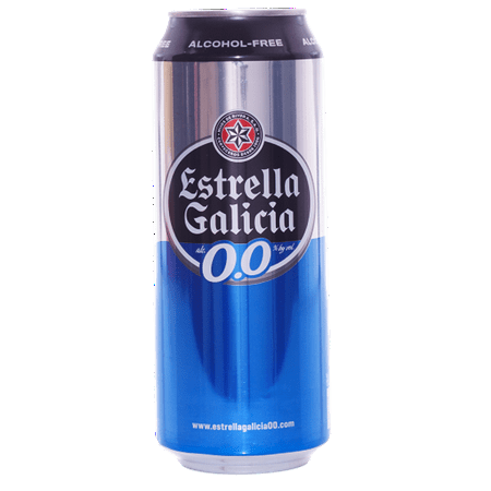 Estrella Galicia 0,0 Non-Alcoholic Beer 30 Pack, Made in Spain, 11.2oz/btl, includes Phone/Tablet Holder & Beer/Pairing Recipes
