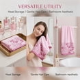 thumbnail image 6 of REGALWOVEN 2 Pack Pure Cotton Hand Towels with Rose Jacquard, Soft Absorbent Quick Dry Towel Set for Bathroom, Kitchen, Spa, Gym Pink 29" x 13", 6 of 7