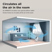 AIRMATE Large Circulator Fan 10 Speeds 12-inch with Remote and Timer White