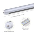 thumbnail image 3 of NYLL (Pack of 2) 64 in. T12 Single Pin (FA8) Type A Plug & Play LED Tube, Soft White (3000K) Direct Replacement for 52W F64T12/SW (Without Rewiring or Modification) Ballast Required!, 3 of 6