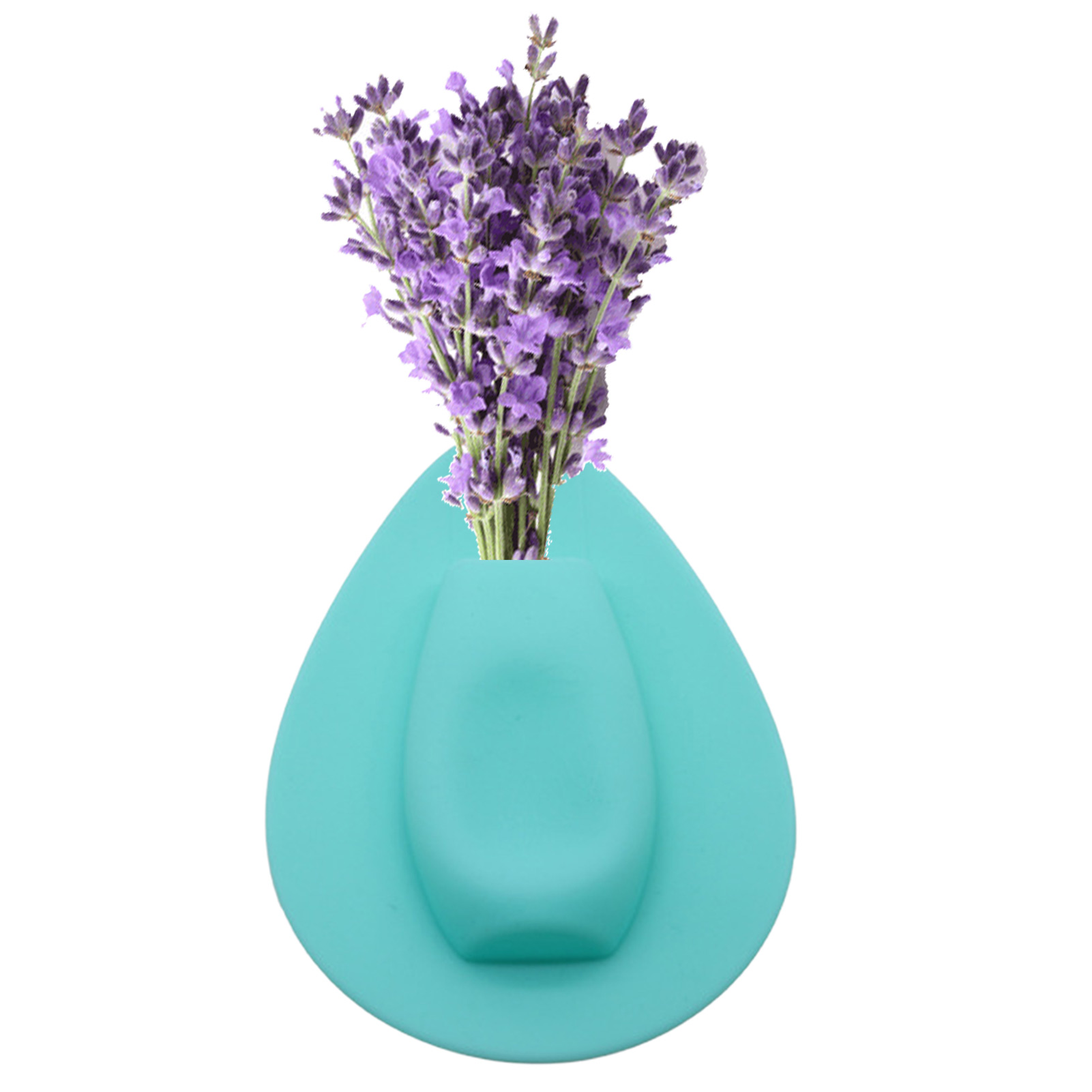 Visland 2 Pack Removable Silicone Flower Vase,Sticky Fridge Vase,Wall
