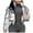 Silver, variant on Luwomo Down Jackets for Womens Fall and Winter Stamping Clothes Cropped Long Sleeve Hooded Outerwear Tops Black,L