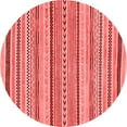 thumbnail image 1 of Ahgly Company Machine Washable Indoor Round Abstract Red Modern Area Rugs, 6' Round, 1 of 4
