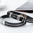 thumbnail image 4 of Guardurnaity De Acero Para Hombres De Moda Punk Artesanía Exquisita Y Brazalete De Estructura Fuerte Brazalete Línea Lisa Ropa, zapatos y accesorios Miscelánea, 4 of 6