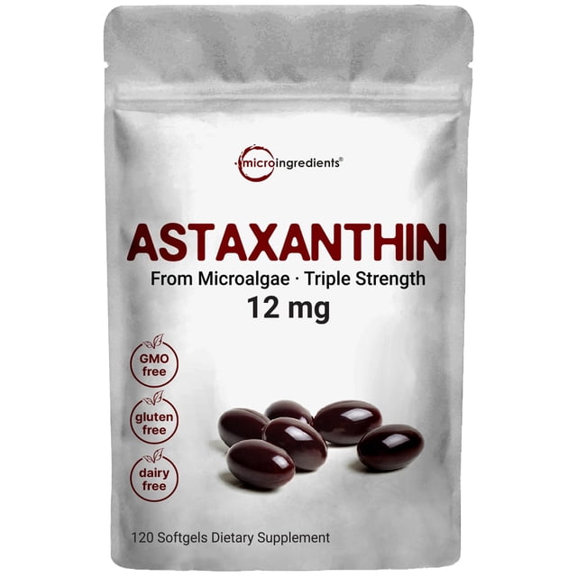 Suplemento: microingredientes: astaxantina, 12 mg, 120 cápsulas blandas