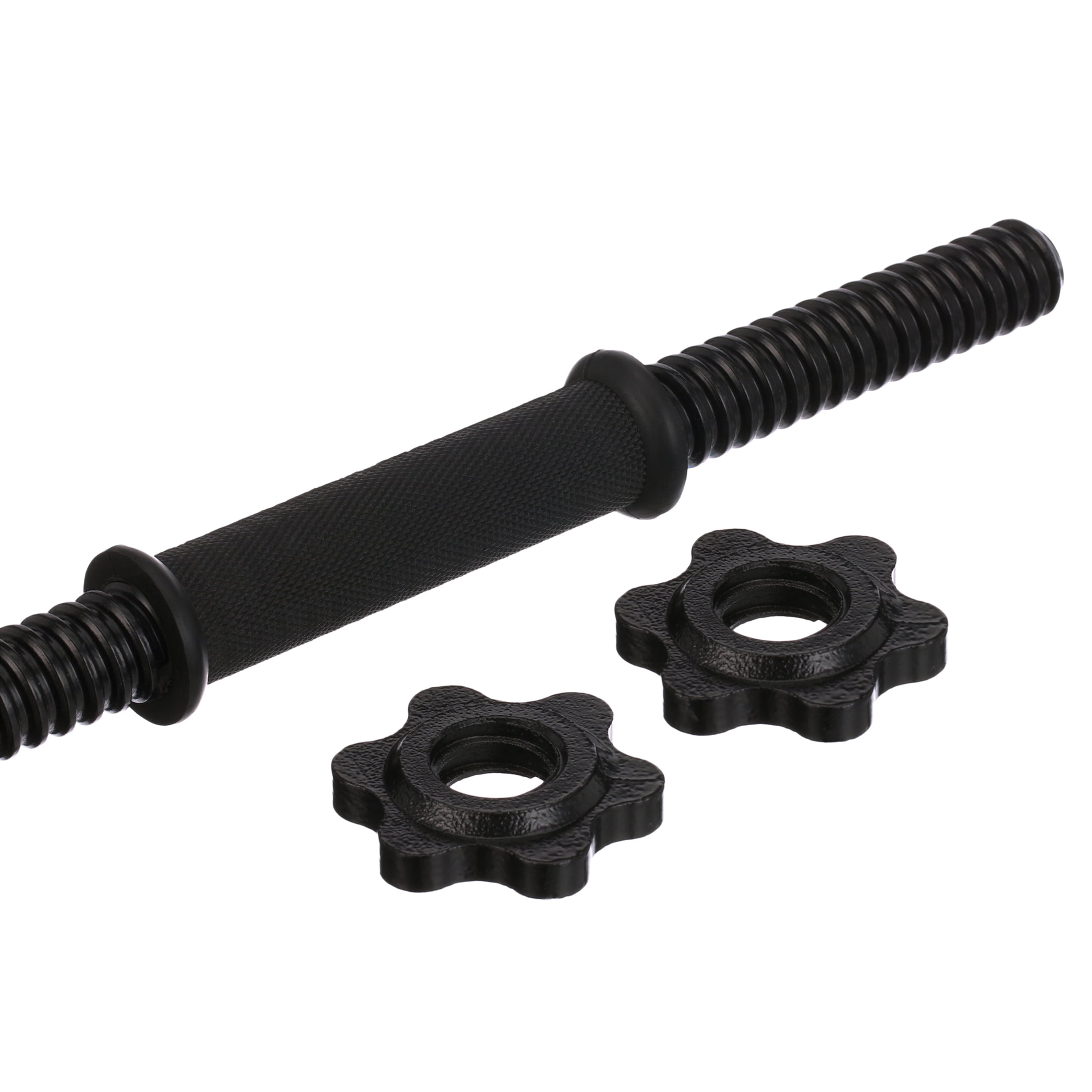 Cap Barbell 14" Threaded Dumbbell Handle With Collars Black 
