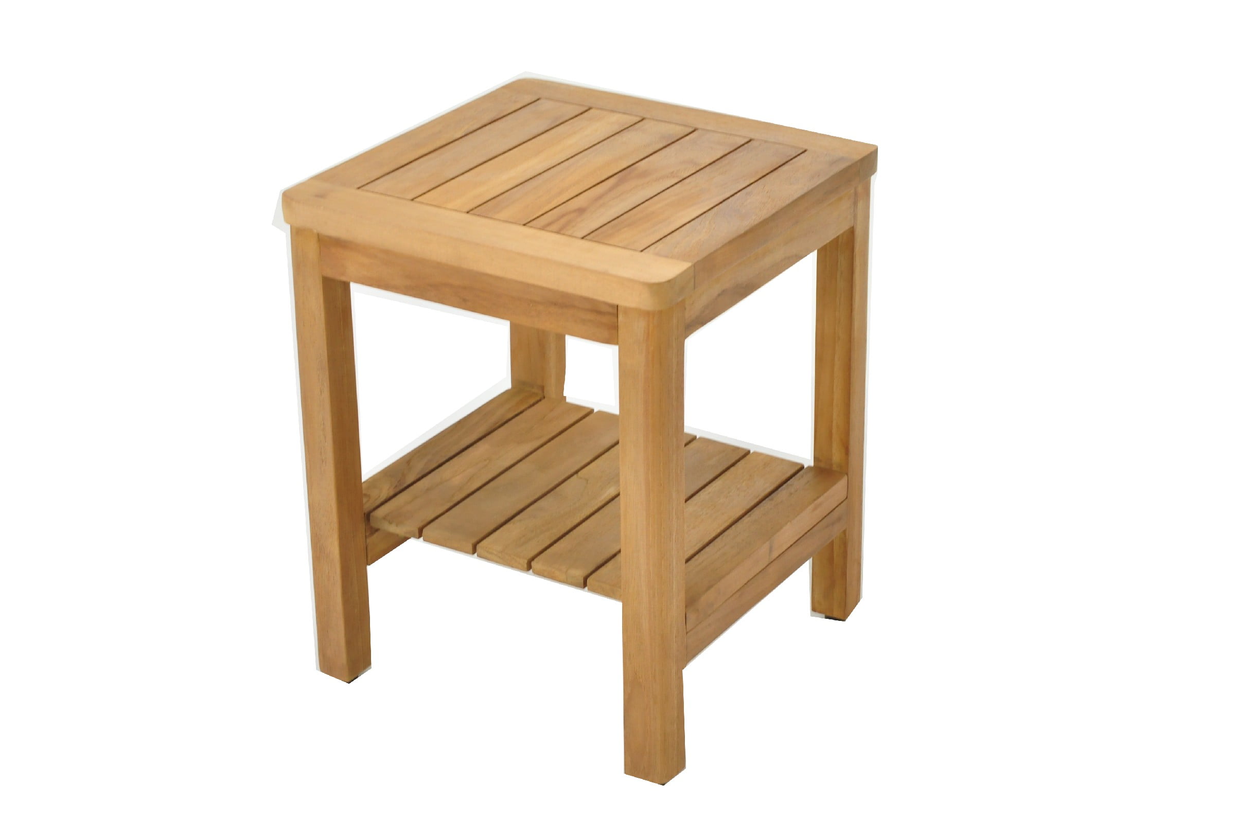 Grade-A Teak Wood Dublin Shower Seat 18" Outdoor Patio Stool Bench ...