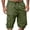 AL13_Army Green, variant on Resicozy Mens Cargo Shorts Lightweight Elastic Waist Knee Length Bermuda Shorts with Pockets Summer Short Cargo Pants Silver L