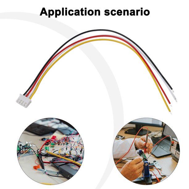 Lot De 10 Connecteurs JST XH 4 Broches 2,54 Mm Avec Câble 150 Mm 24 AWG