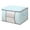 Blue, variant on Soft Canvas Storage Bags with Zipper. Thick Breathable,1pc King/Queen Comforter Organizer. Four Carrying Handles and Window. Bag for Sheets Blankets Bedding Pillows,Clothes