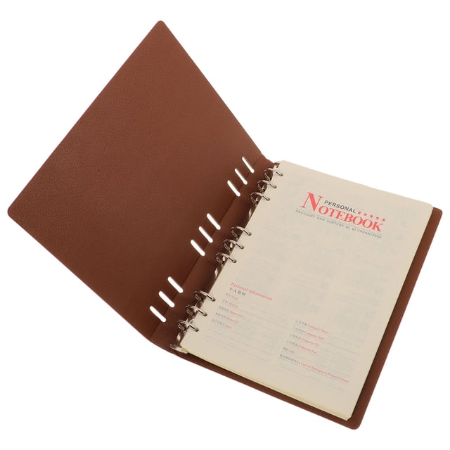 Nestingho Cuaderno De Cuero Marrón Resistente Con Anillas Para Diario Personal Y Planificación En Casa Y Trabajo