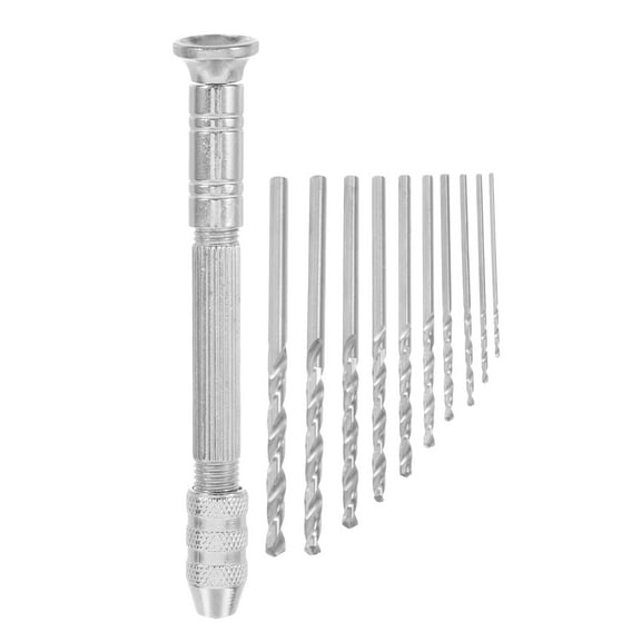 Himition Precision Pin Vise Hand Drill with Drill Bits Set of 11 Pieces Rotary Tools for Models and Hobby