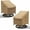 Brown, variant on Patio Chair Covers, 2 Pack Outdoor Swivel Lounge Chair Cover, Heavy Duty Patio Rocking Chair Covers, Patio Furniture Covers Waterproof, 30" W×34" D×38.5" H, Black