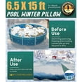 thumbnail image 4 of Angooni 6.5x15FT Heavy-Duty Green Pool Pillow with Sturdy Ropes - 0.4mm Thick PVC for Winter with Boston Dual-Inflation Valve - No Leakage, 4 of 6