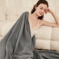 thumbnail image 3 of EMME Cotton Blanket Queen Size for Bed Soft Large Muslin Bed Blankets 90"x90" Lightweight Breathable Blanket All Season Gauze Blanket, Grey, 3 of 6