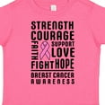 thumbnail image 4 of Inktastic Breast Cancer Awareness Strenght Courage Support Love Boys or Girls Toddler T-Shirt, 4 of 5
