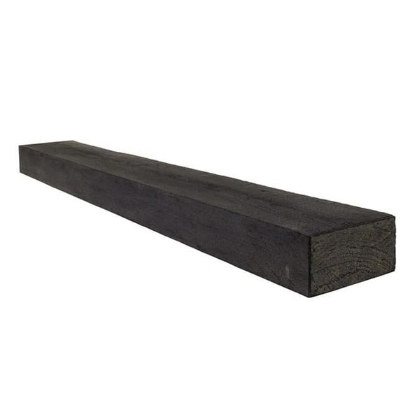 Lexington Hearth FS-6-LH-EC 6 ft. Flat Sawn Beam Fireplace Mantel, Eclipse