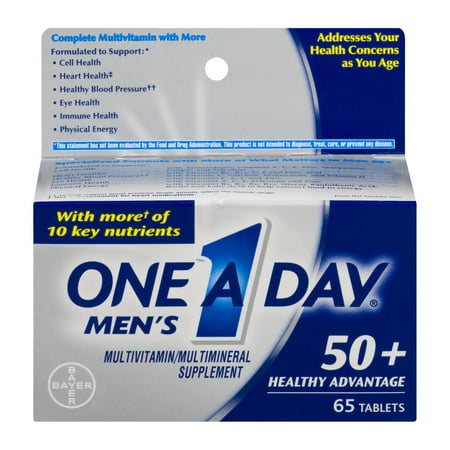 One A Day 50+ Healthy Advantage Men multivitamines, 65 count