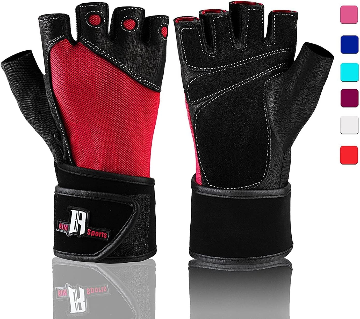 1 Pair New Ventilated Weight Lifting Workout Gloves With Built-In Wrist 1 Pair New Ventilated Weight Lifting Workout Gloves With Built-In Wrist