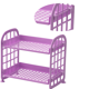 thumbnail image 3 of Estante de almacenamiento plegable de doble capa, estante de baño de escritorio para el hogar simple, 3 of 5