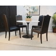thumbnail image 4 of Contemporary Home Living Pedestal Style Marble Top Dining Table - 40" - White and Black, 4 of 4
