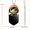 thumbnail image 3 of Frog Acrylic Pendant Under 5 ! Yannianjz Themed Car Ornament Rearview Mirror Decor Car Accessory Flat Pendant Lightweight Durable Automotive Decoration Frog Design for Car Interior Gift, 3 of 6