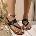 thumbnail image 4 of ShiShine Flats Flip Flops Sandals For Women Comfortable Strappy Wide Width Ankle Strap Summer Casual Dressy Walking Shoes, 4 of 9