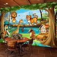 thumbnail image 1 of Papier Peint 3D Dessin Animé Animal Forêt SKU# WAL0366, 1 of 1