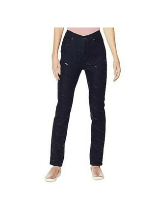 Style & Co Jeggings Jeans Womens 16 With Gold Trim Sequins Pockets Dark Blue