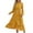 Yellow, variant on Women Long Sleeves Dresses Women's Summer Print Casual Loose Long Sleeve Crew Neck Dress Orange, M