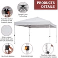 thumbnail image 4 of YUSAZENS 10 ft by 10 ft Pop Up Canopy, Outdoor Screen Tent with Mesh Mosquito Netting Side Walls, Waterproof Screen Shed for Camping Picnic Party Deck Yard Events, 4 of 6