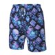 thumbnail image 4 of Balery Skull blue crystal flower Traje de Baño Estilo Hawaiano para Hombre, Shorts de Secado Rápido con Bolsillos-Small, 4 of 6
