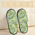 thumbnail image 2 of House Slippers for Women Men - Cute Limes Purple Flowers Lightweight House Shoes Fuzzy Slippers, Soft Slip-On Cozy House Slippers for Woman Indoor Outdoor, 2 of 7