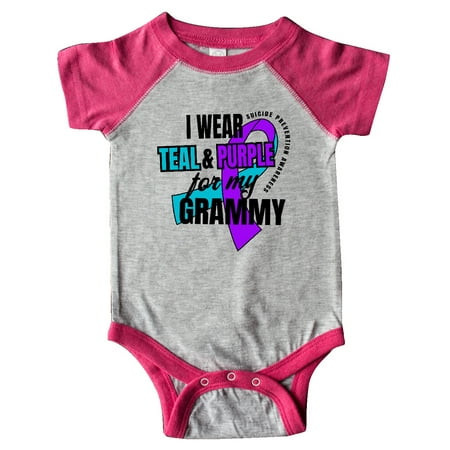 

Inktastic Suicide Prevention I Wear Teal and Purple for My Grammy Gift Baby Boy or Baby Girl Bodysuit
