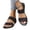 W8-Black, variant on Women's Orthopedic Sandals with Arch Support Soft Cushion Foam Adjustable Hook and Loop Fasteners Comfortable Walking Shoes for Outdoor Travel Summer Casual Wear,Black 41(US-8.5)